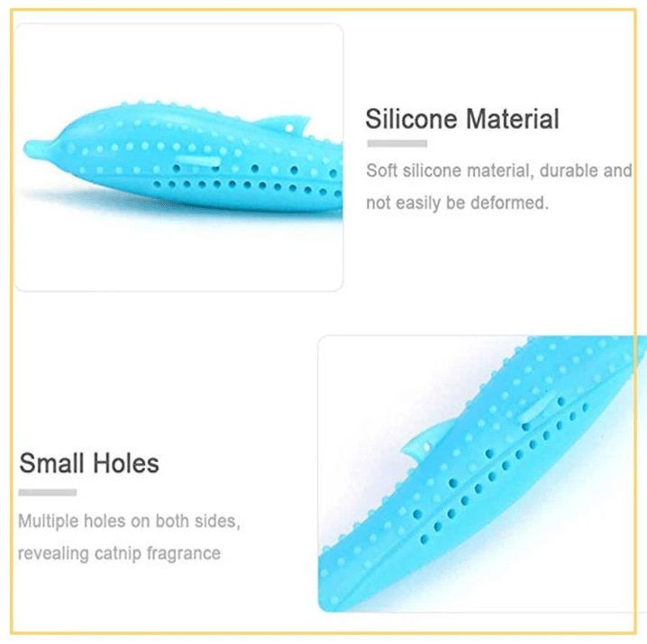 Purfect Teeth - Catnip Filled Silicone Fish Toothbrush
