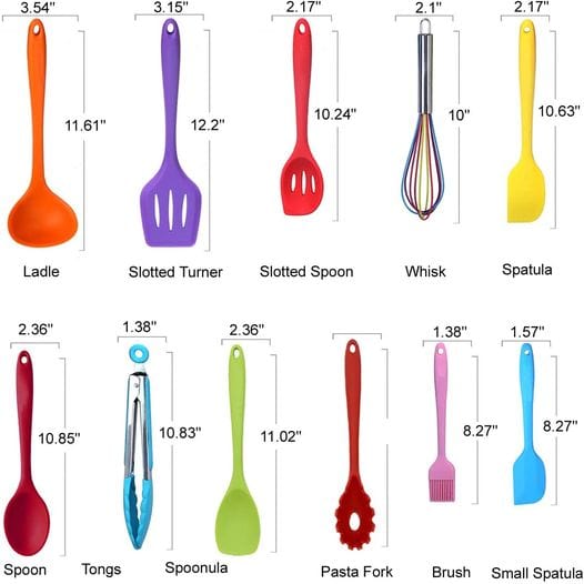 Colorful Silicone Kitchen Utensils