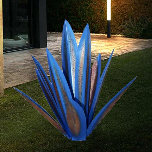 AgaveBeauty - Rustic Tequila Agave Garden Metal Sculpture