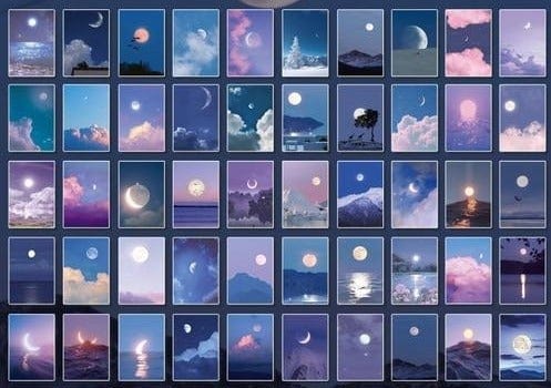 WallGlam - Aesthetic Scenery Photo Collage Stickers (50 Sheets)