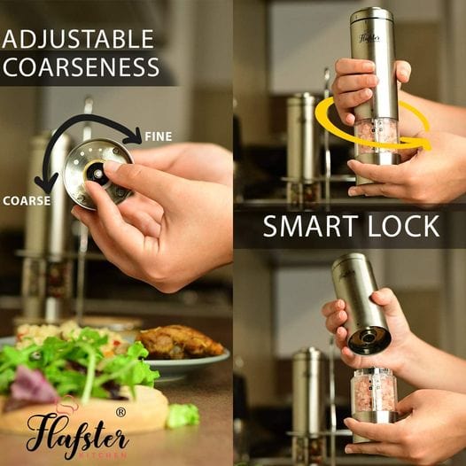 Electric Salt & Pepper Grinder Set