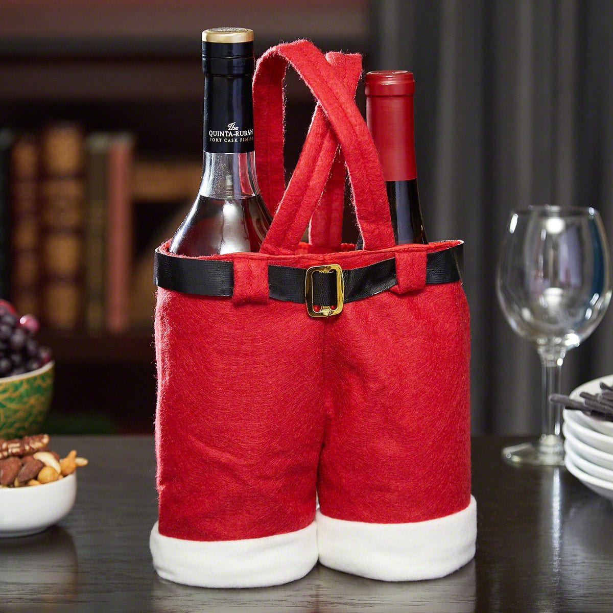 GiftPants - Santa Pants Wine and Treats Bag