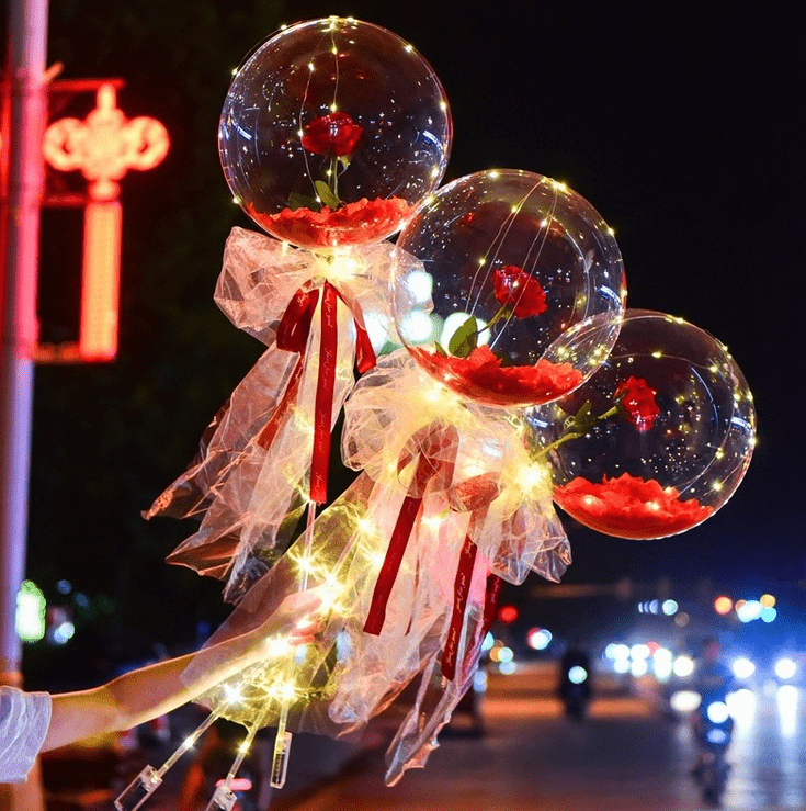 Lovalloon - Balloon With LED Lights Rose Bouquet