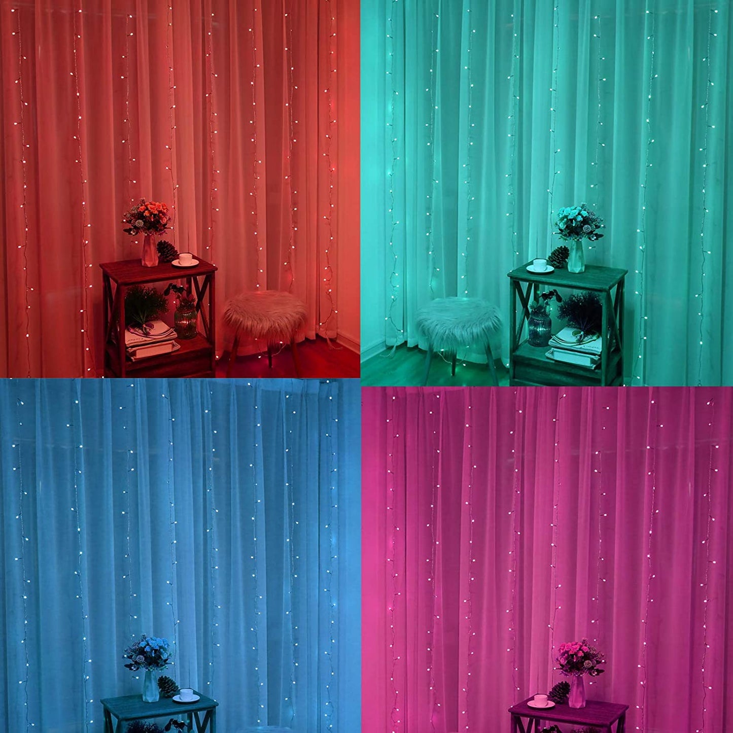 ViraLight - Color Changing LED String Curtain Lights