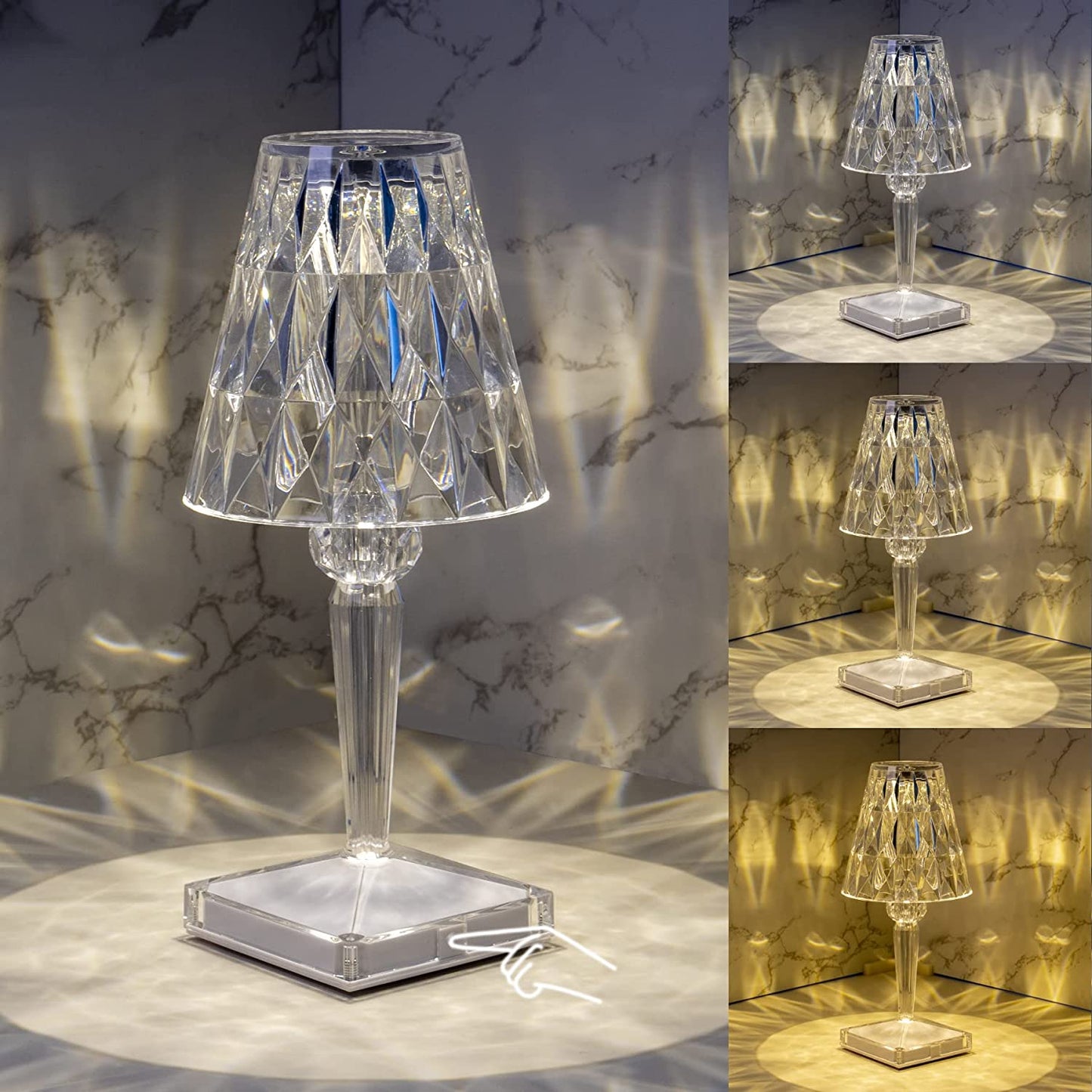 CrystaLamp - LED Diamond Crystal Table Lamp