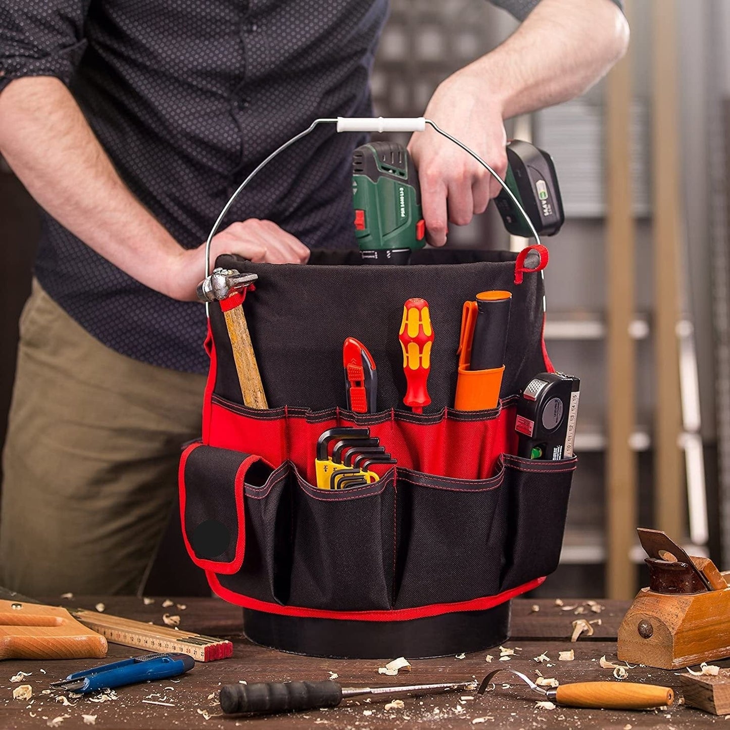 ToolPro - Heavy Duty Tool Organizer Bucket Attachment