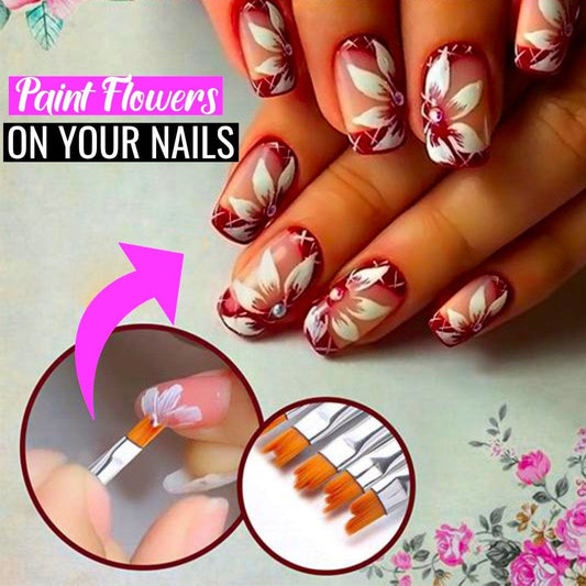 FloraPen - Chic Flower Petal Nail Art Brush Pen Set