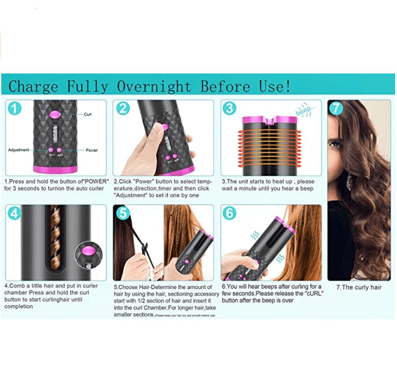 Curler Can - Portable Wireless Automatic Hair Curler