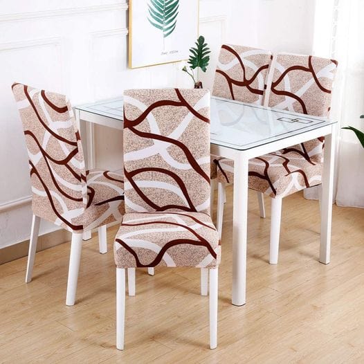 6 Pack Printed Dining Chair Covers