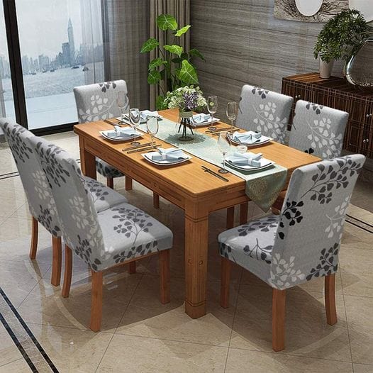 6 Pack Printed Dining Chair Covers