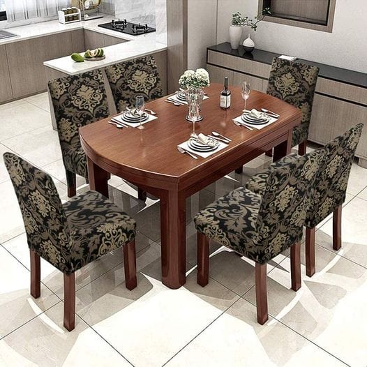 6 Pack Printed Dining Chair Covers