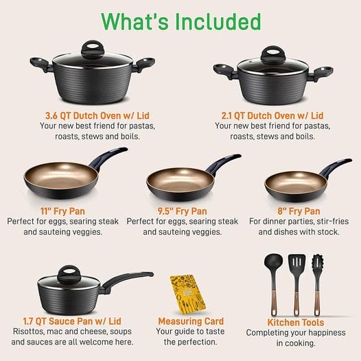 12-Piece Nonstick Cookware Set