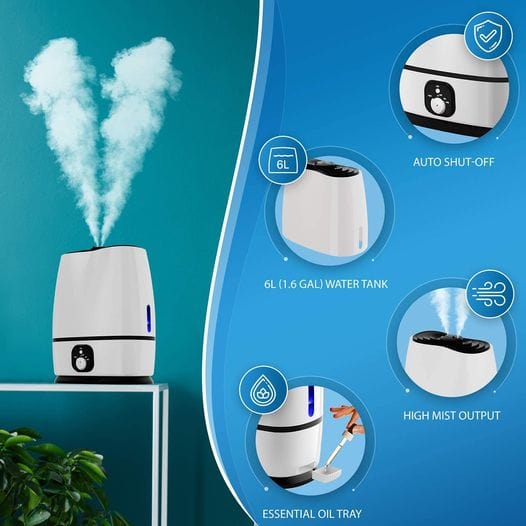 Cool Mist Humidifier for Bedroom