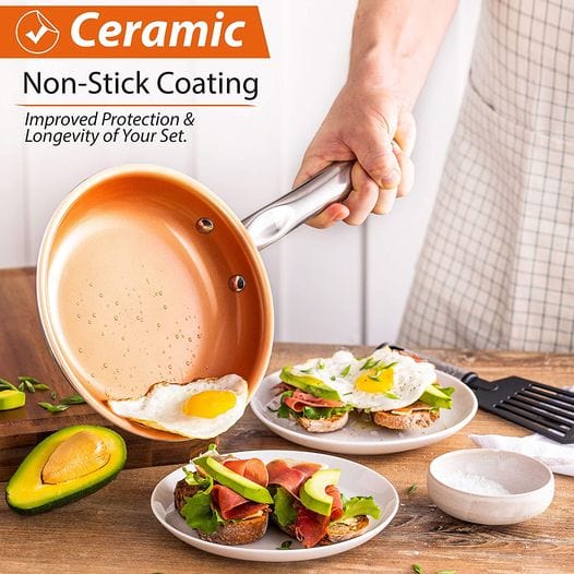 Cookware Copper Pan Set