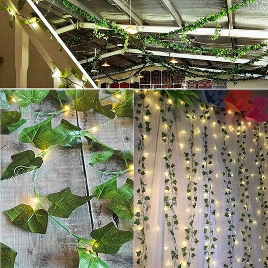 Vine Hanging Garland w/ 80 LED String Light