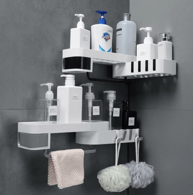 Nail-Free Shower Shelf Space Saver