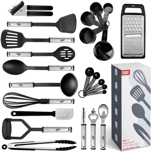 24 Nylon and Stainless Steel Utensil Set