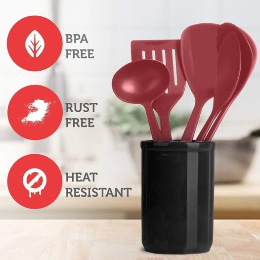 24 Nylon and Stainless Steel Utensil Set