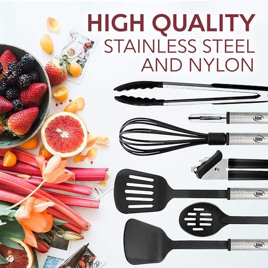 Nylon and Stainless Steel Utensil Set