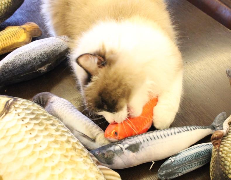 Stuffed Catnip Kicker Fish Toy