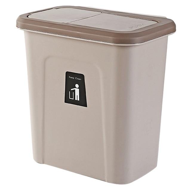 Push Lid Trash Bin