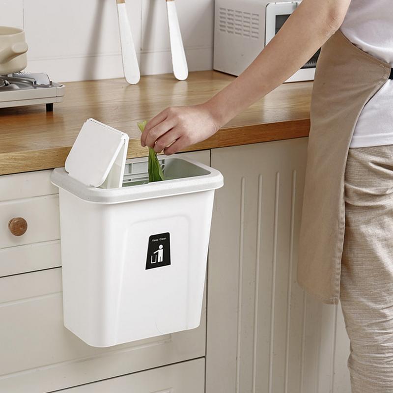 Push Lid Trash Bin