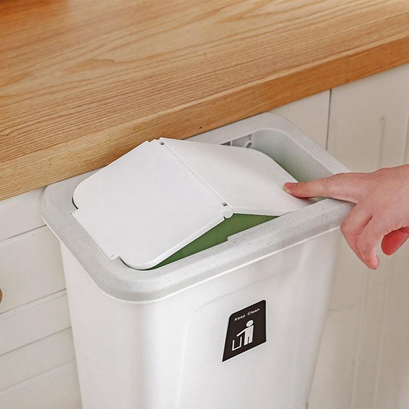 Push Lid Trash Bin