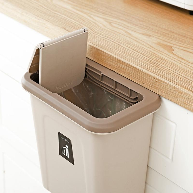 Push Lid Trash Bin