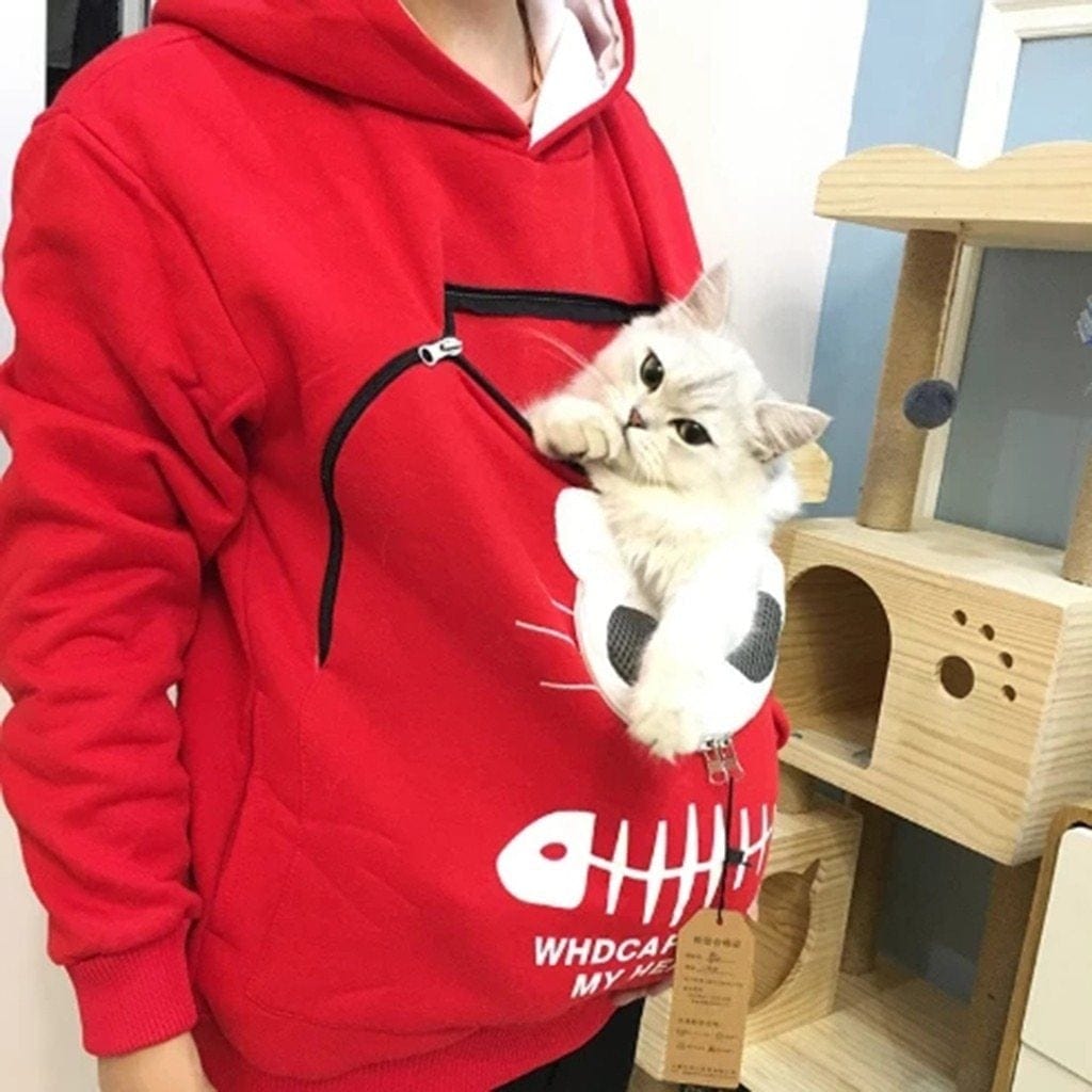 Pet Lover Hoodie With Large Kangaroo Pouch