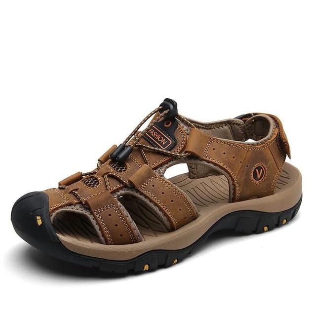 Outdoer Sandals - Breathable Closed Toe Leather Sandals