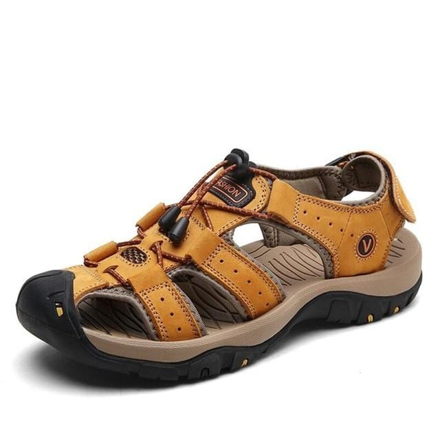 Outdoer Sandals - Breathable Closed Toe Leather Sandals