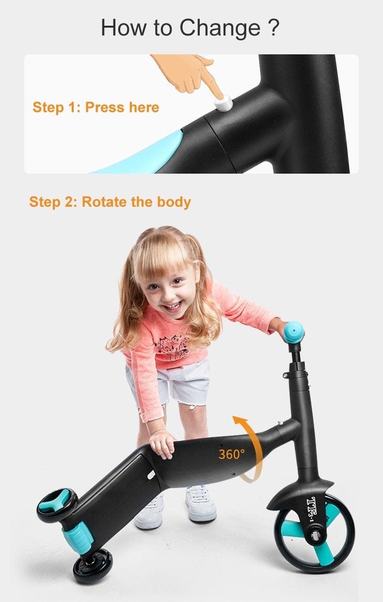 TriRide - Interchangeable 3 In 1 Children Scooter