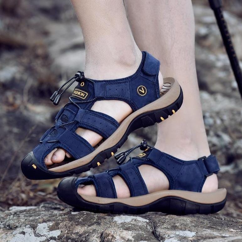 Outdoer Sandals - Breathable Closed Toe Leather Sandals