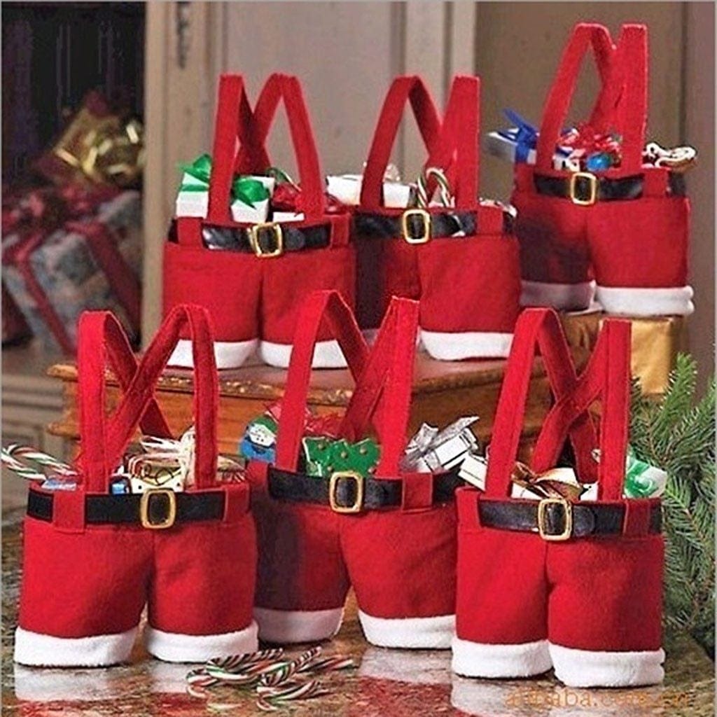 GiftPants - Santa Pants Wine and Treats Bag