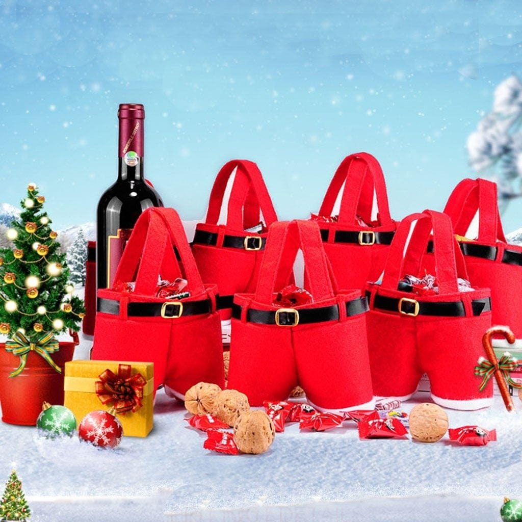 GiftPants - Santa Pants Wine and Treats Bag