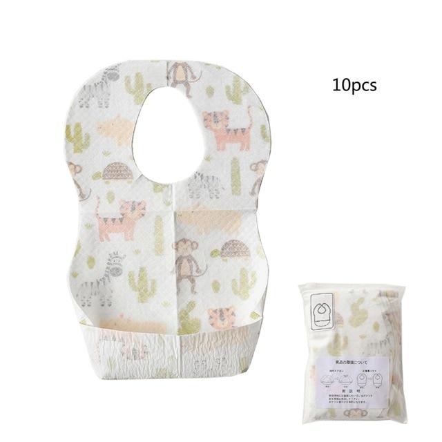 BibToGo - Spill Proof Disposable Baby Bibs (10pcs Pack)