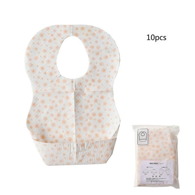 BibToGo - Spill Proof Disposable Baby Bibs (10pcs Pack)