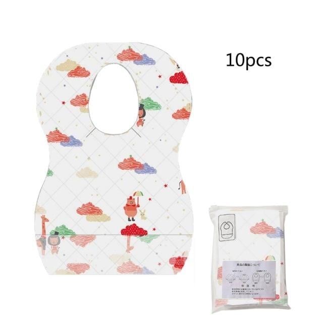 BibToGo - Spill Proof Disposable Baby Bibs (10pcs Pack)