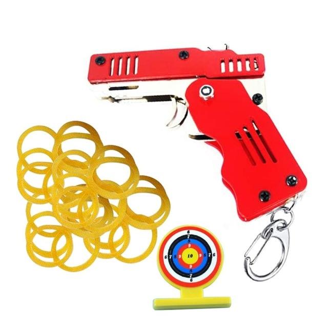 FoldSlingo - Folding Rubber Band Gun Military Keychain