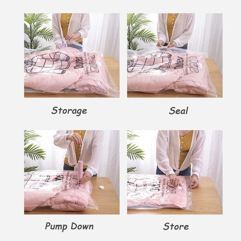 SpaceBag - Hanging Compressible Clothes Storage Bag (5 Bags + Pump)