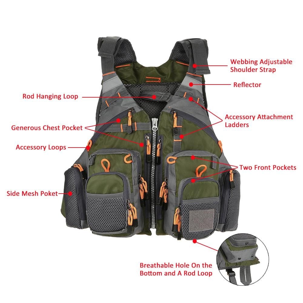 UltiVest - Multi-Pockets Fishing Life Vest