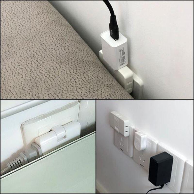 CrannyOutlet - Rotatable Socket Converter Ultra Thin Plug