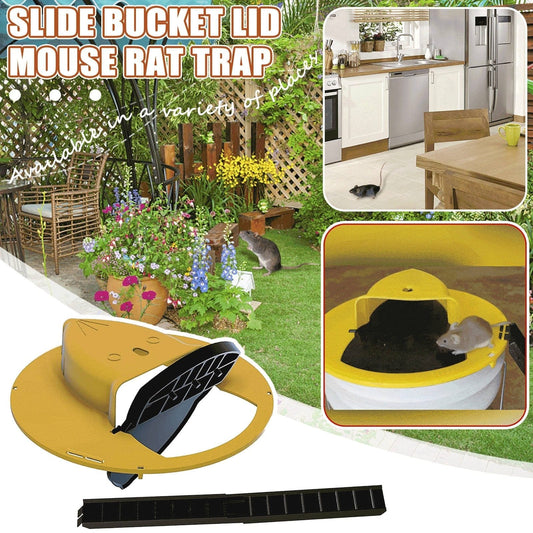 FlipTrap - Flip and Slide Bucket Lid Mouse Trap