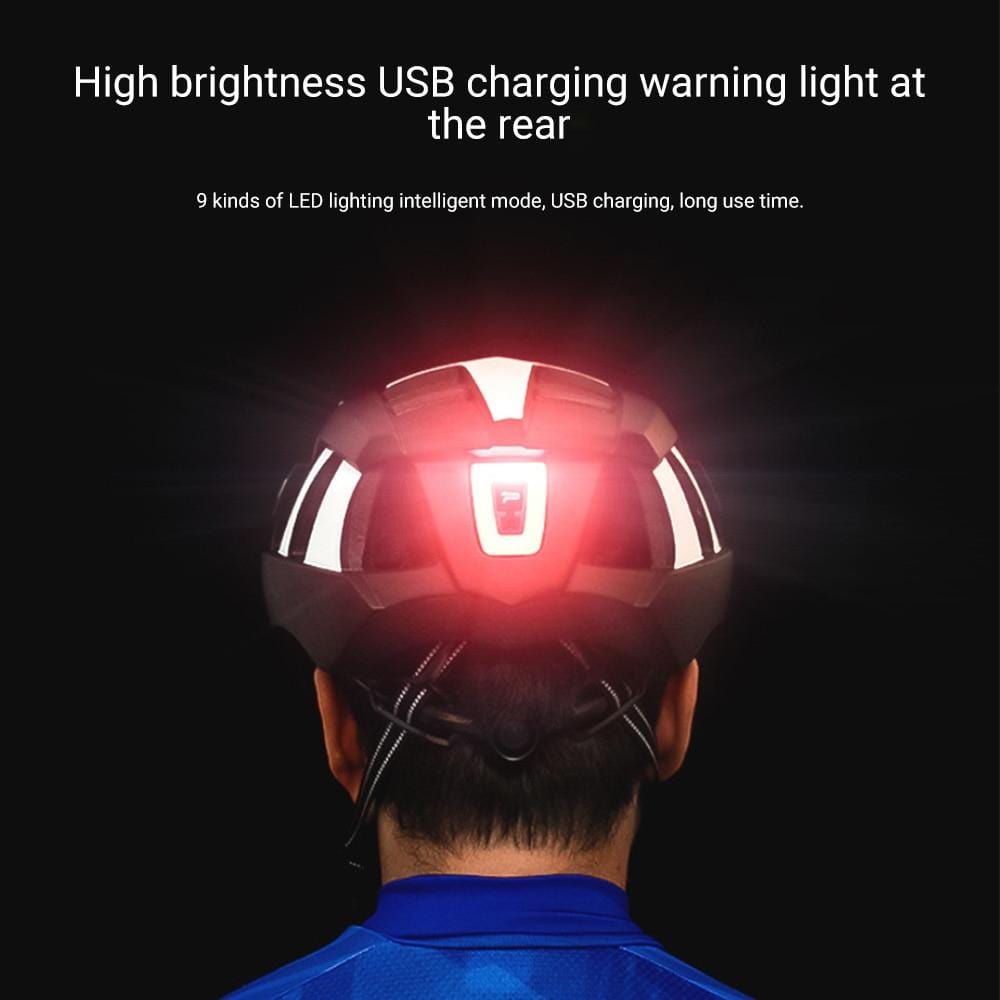 HelmetPlus - Multifunctional Bike Helmet With Magnetic Visor and LED Rear Light