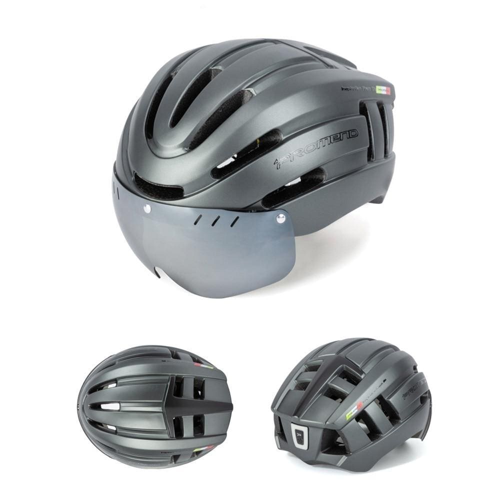 HelmetPlus - Multifunctional Bike Helmet With Magnetic Visor and LED Rear Light