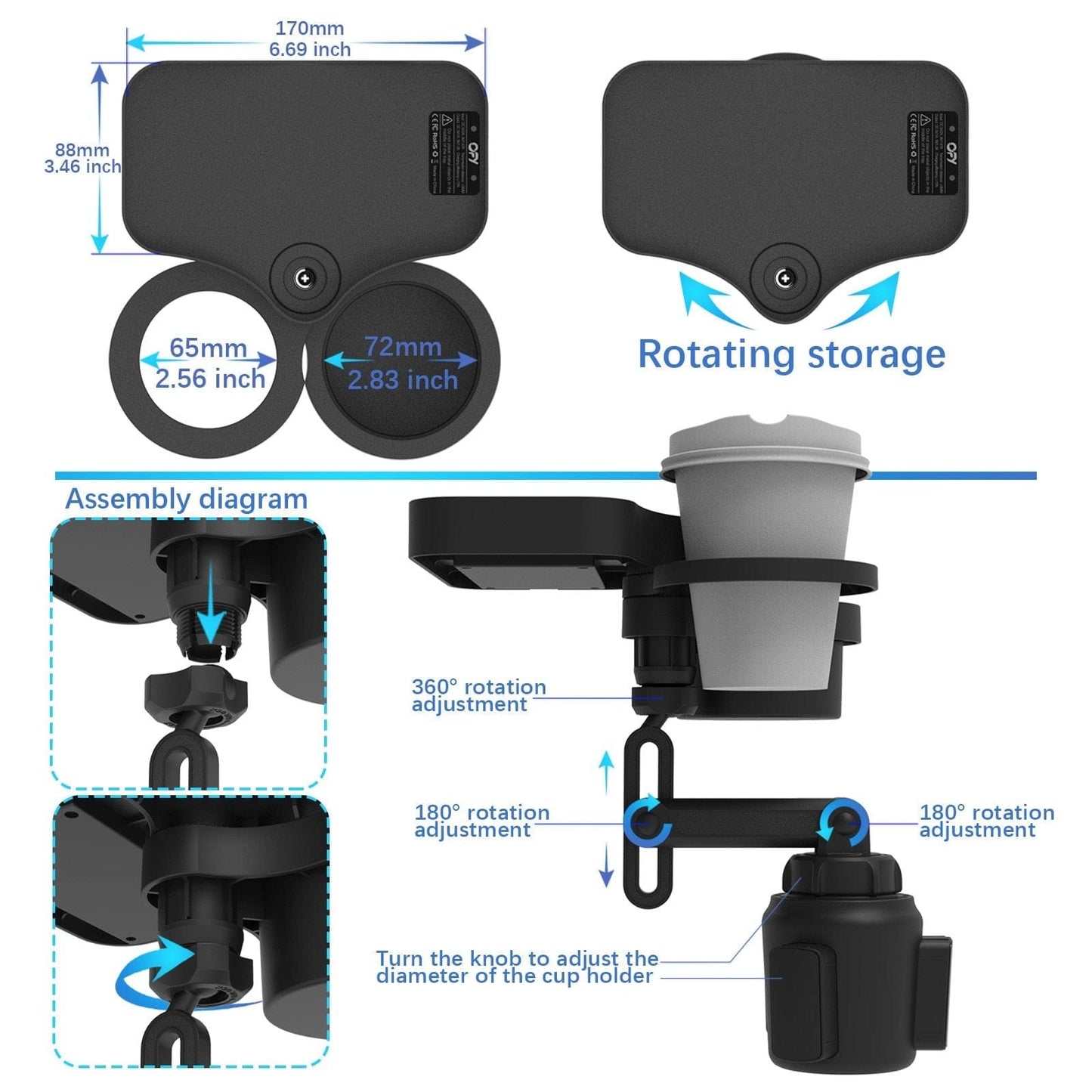 MultiCup - Multipurpose Cup Holder With Wireless Charger