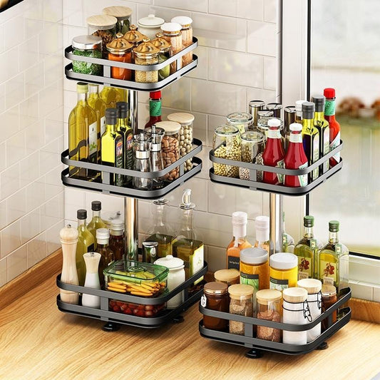 Turntable Rack - 360 Degree Rotatable Spice Rack